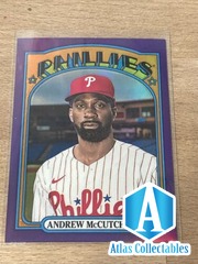 2021 Topps Heritage #239 Purple Chrome Refractor Andrew McCutchen Phillies